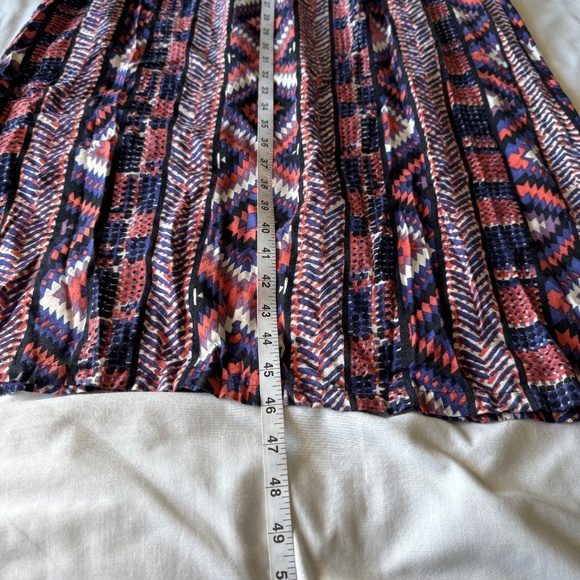 Angie Women's Sleeveless Babydoll Aztec Maxi Dress Spaghetti Strap Small Boho - Picture 14 of 16